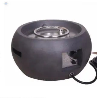 🔥: 22" Round Concrete Fire Pit - 40,000 BTU Propane Outdoor Fire Pit with Weather Cover