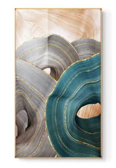 🏅 Nordic Modern Abstract Gold Ribbon Canvas Art - Scandinavian Design