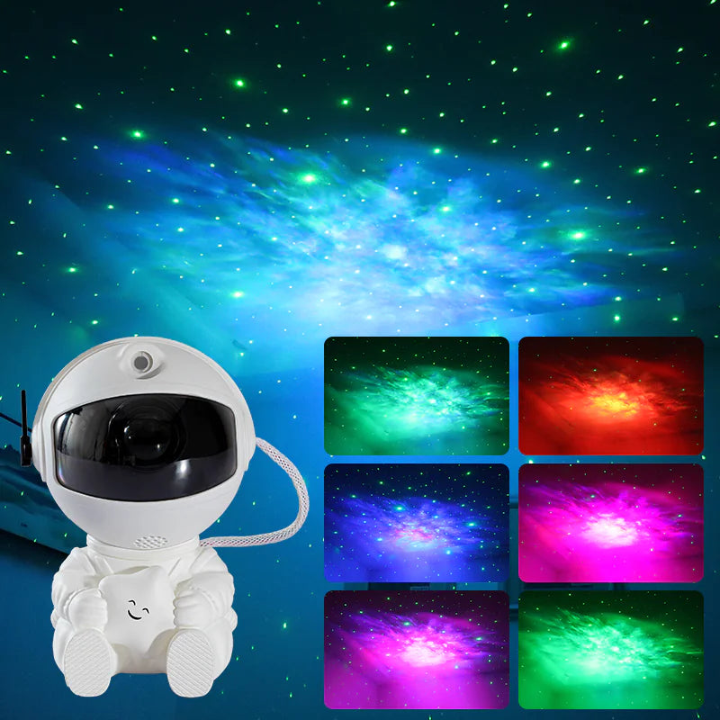 π Astronaut Star Projection Lamp - Galaxy Night Light with Cosmic Projector