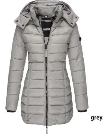 🧥: Long Warm Winter Coat - Cotton-Filled Comfort & Style