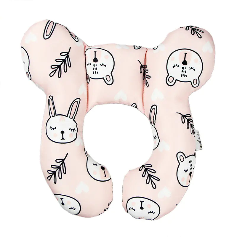 🍼 Cartoon Baby U-Shape Neck Pillow - Soft Travel Support with Adorable Designs