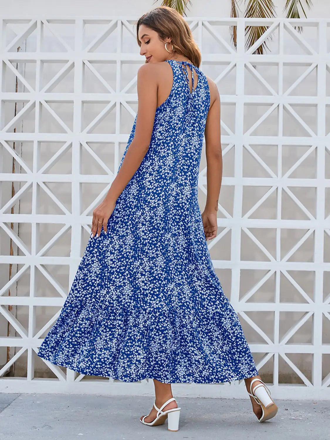👗: Ditsy Dress - Elegant Floral Print Summer Maxi