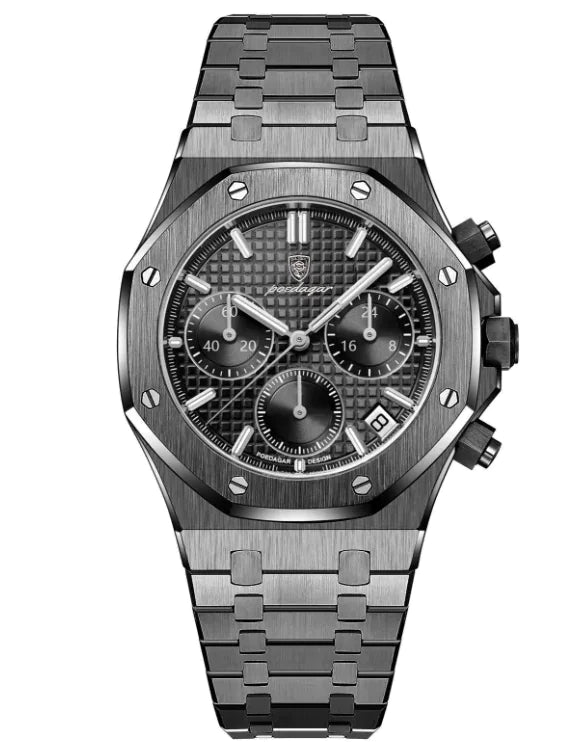 ⌚: Quartz Men's Watch - Classic Metal Construction Timepiece