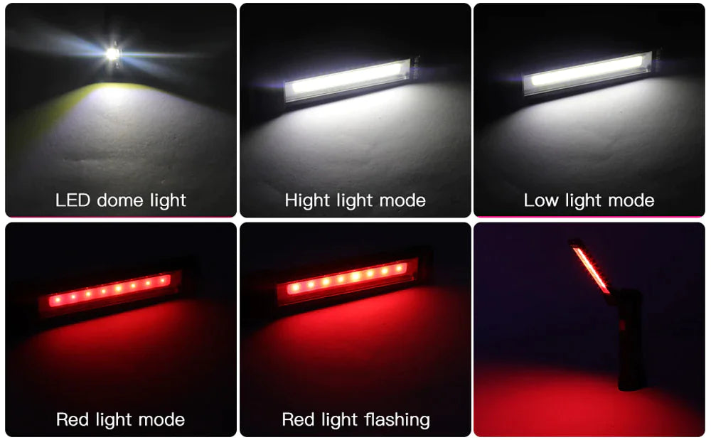 π¦ Rechargeable LED COB Work Light - Magnetic Base Mechanic Flashlight
