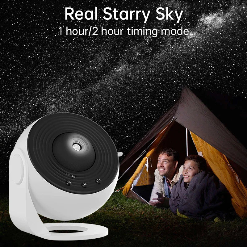 π Galaxy Star Projector - Nebula Night Light with Remote Control & Timer