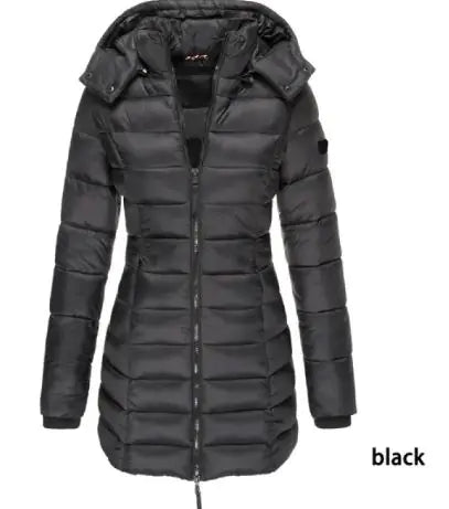 🧥: Long Warm Winter Coat - Cotton-Filled Comfort & Style
