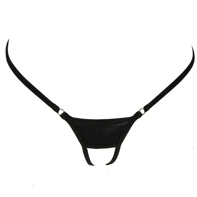 💋: Sexy Lace Thong G-String - Crotchless Mesh Lingerie Panties