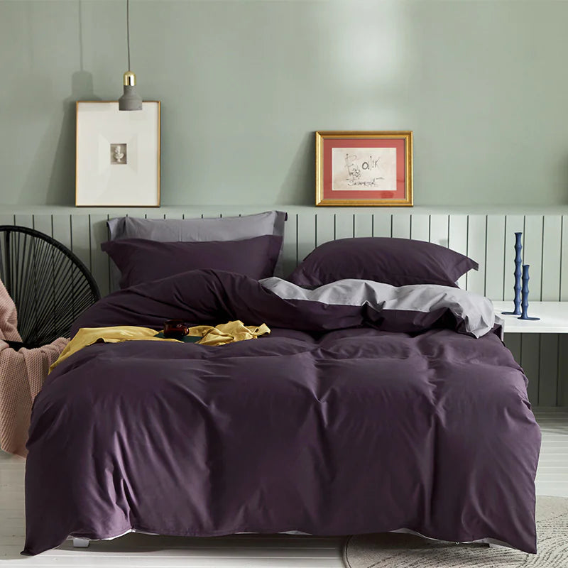 🛏️: Brushed Cotton 4-Piece Fleece Set - Premium Soft Bedding Collection