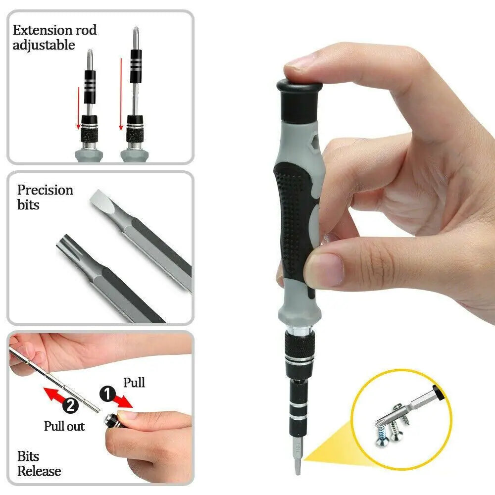 π§ Magnetic Screwdriver Bit Set - 117PCS iPhone MacBook Repair Tool Kit