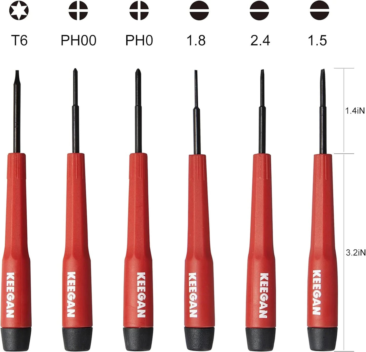 π§ 6-Piece Precision Screwdriver Tool Set - Eyeglass Computer Repair Kit with Magnetic Bits