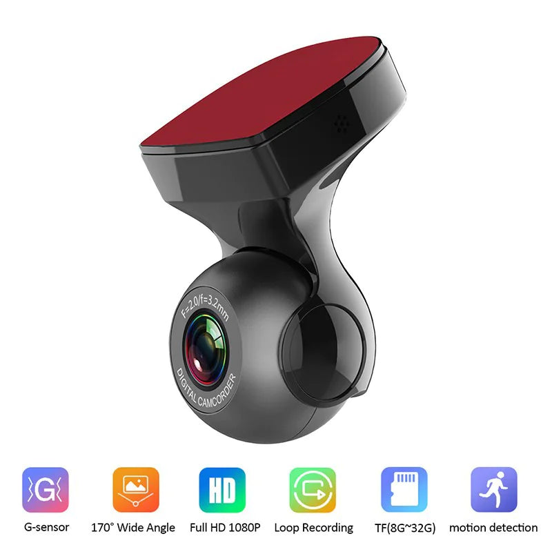 📹: 170° WiFi Dash Cam - HD 1080P Car DVR Camera with G-Sensor