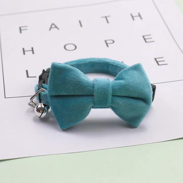 🎀: Plaid Print Pet Bow Tie Collar - Dapper Style Accessory