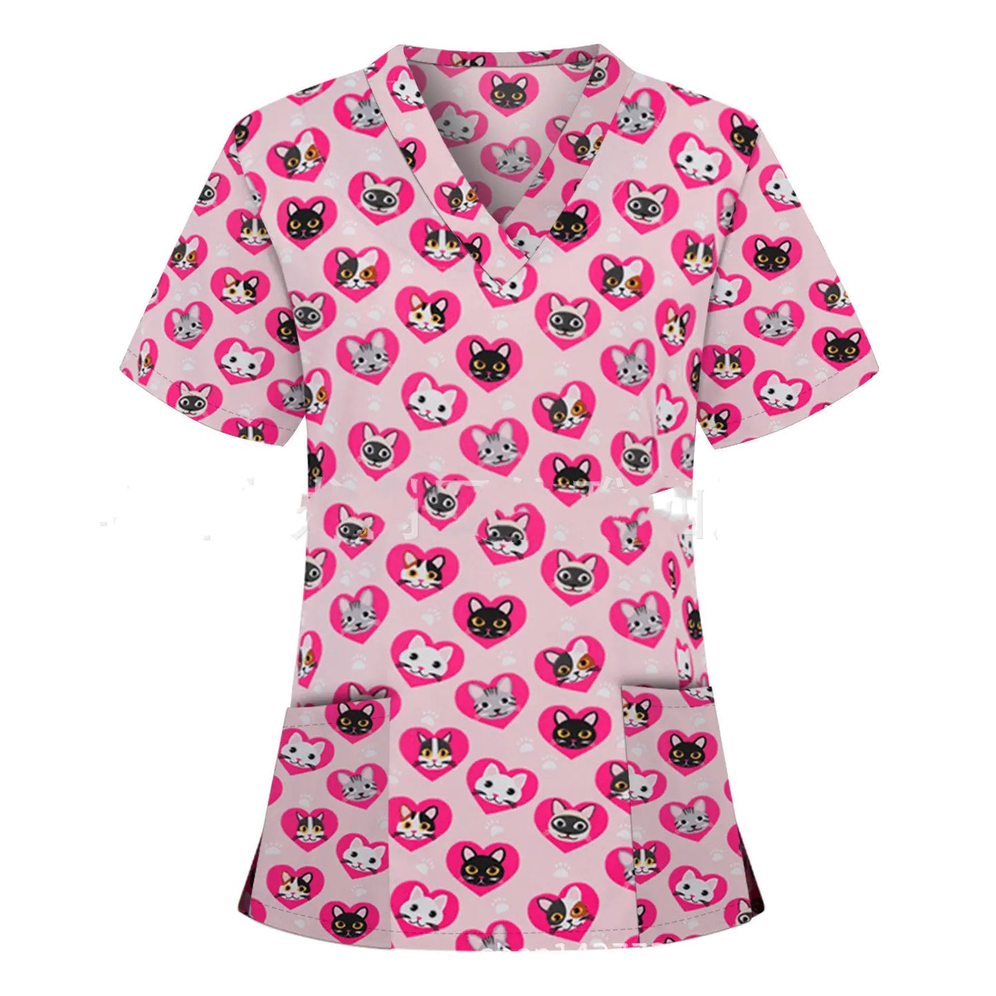 👩⚕️ Nurse Uniform V-Neck T-Shirt - Professional Medical Scrub Top with Pocket