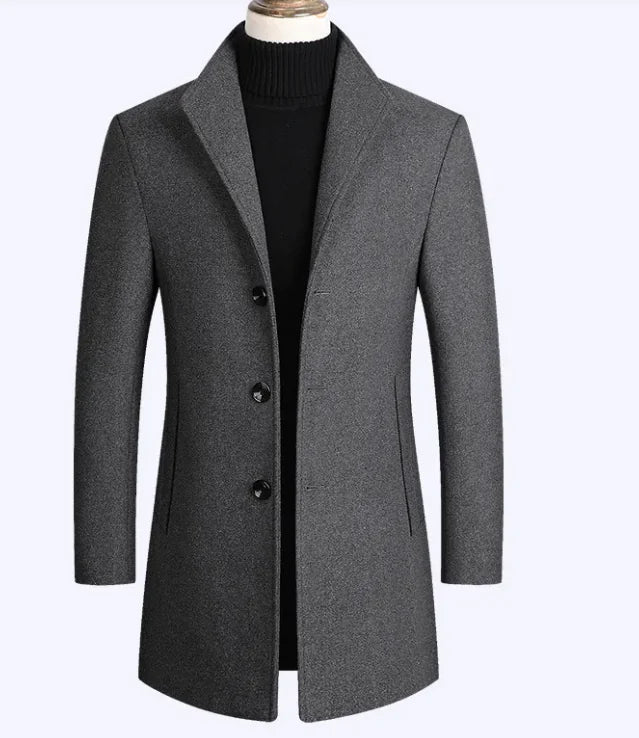 🧥: Premium Wool Overcoat - Classic Men's Winter Outerwear