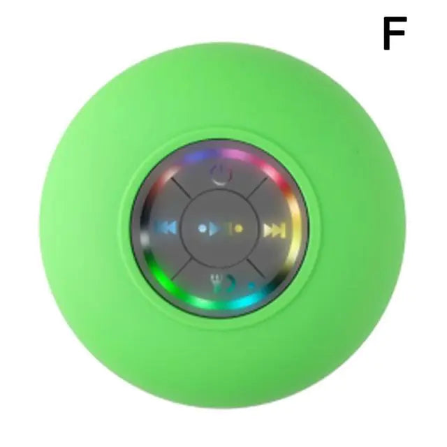 π Waterproof Wireless Bluetooth Speaker - Portable with LED Lights & Suction Cup Design