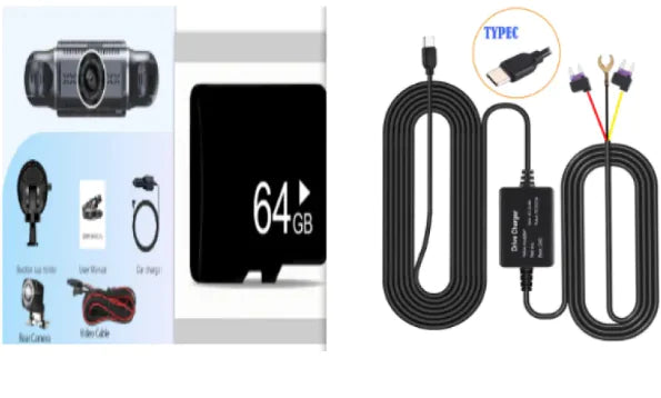 📹 4-Channel HD Wi-Fi Car Dash Cam - Complete 360° Security System with Remote Access