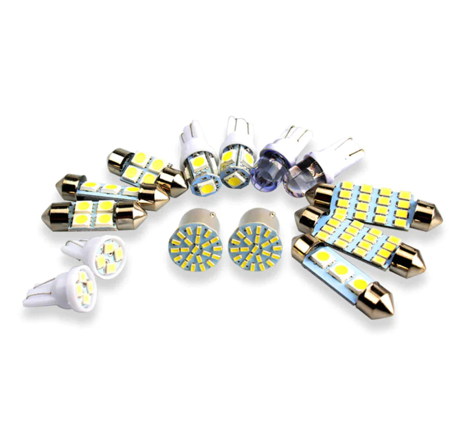 🚗: 28pcs Car Interior LED Light Kit - Complete White Combo Bulb Set