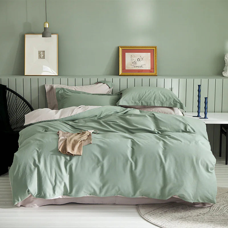 🛏️: Brushed Cotton 4-Piece Fleece Set - Premium Soft Bedding Collection