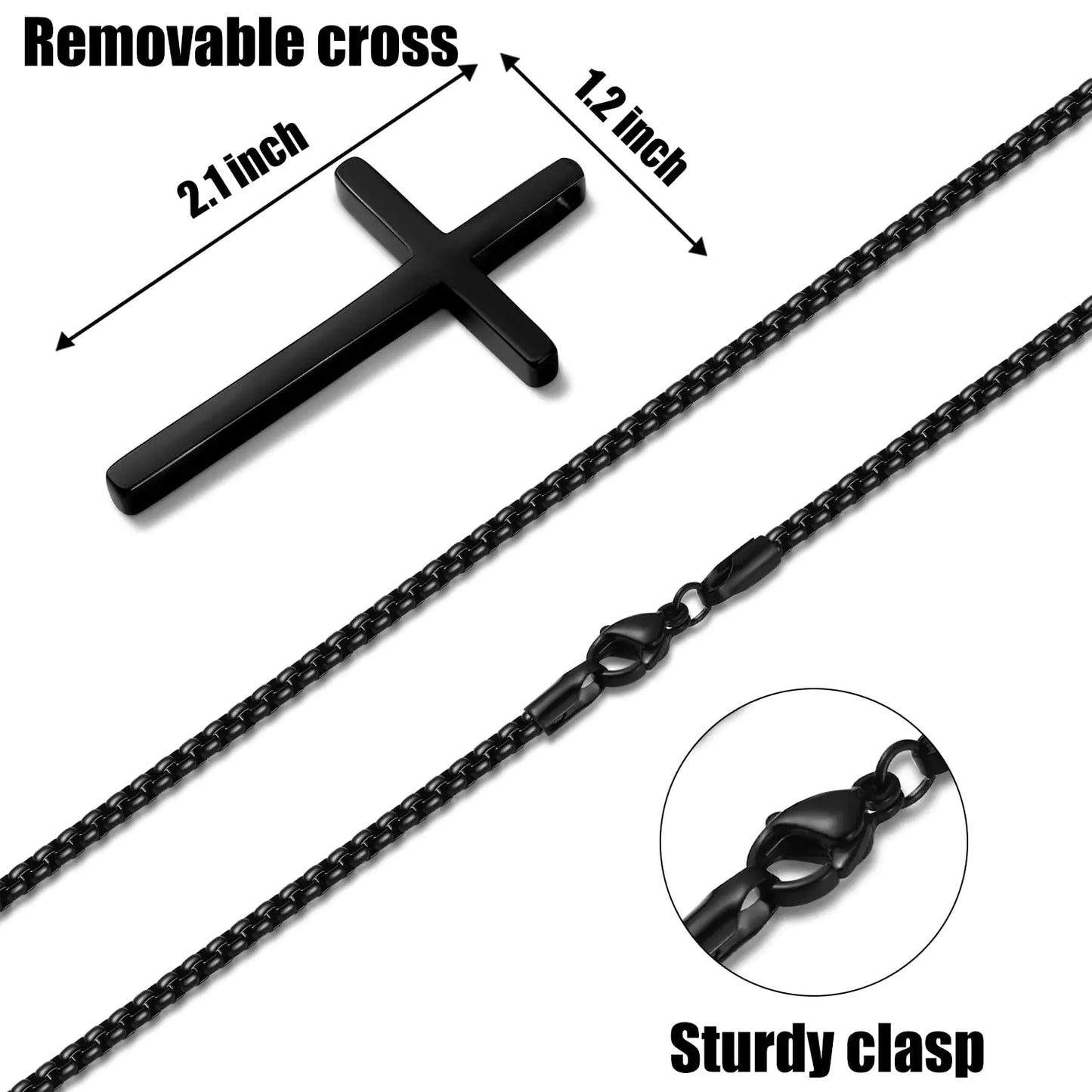 ✝️: Fiusem Cross Necklace for Men