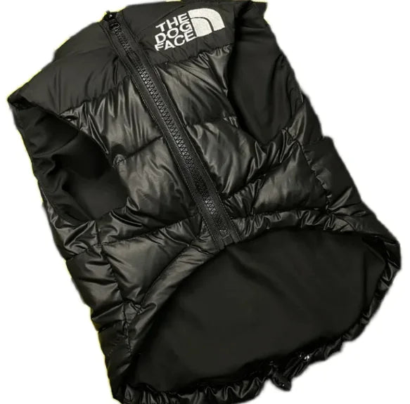 🐶: Puppy Warm Black Down Sleeveless Vest Jacket - Thick Winter Protection