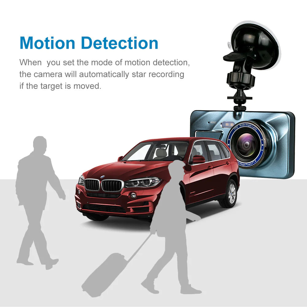 📱 4" Touch Screen Dash Cam - 1080P Dual Lens Front & Rear DVR