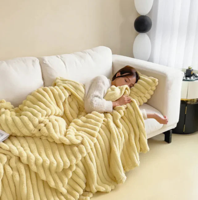 🐰: Soft Wind Rabbit Fur Blanket - Luxurious Double-Sided Plush Comfort