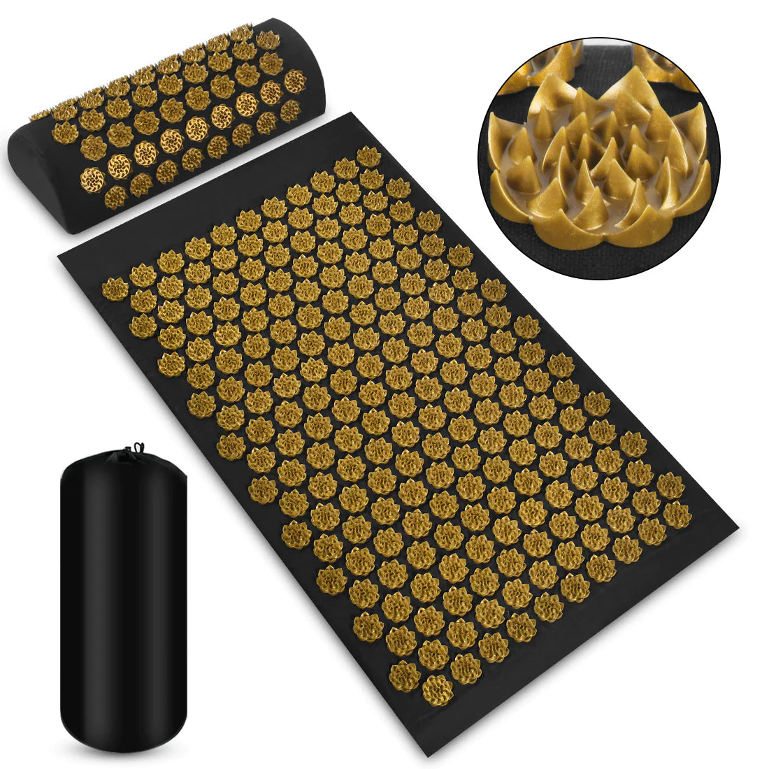 πΈ Acupressure Massage Mat and Pillow Set - Kuznetsov Applicator Therapy