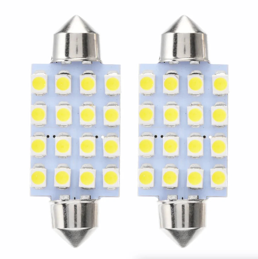 💡: 14-Piece T10 36mm LED Interior Car Accessories Kit - Map, Dome & License Plate Lights