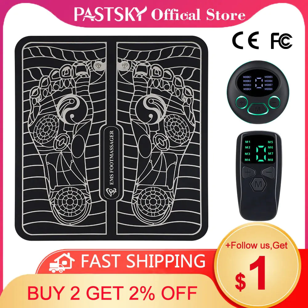 🦶: Electric Foot Massager Pad - Therapeutic Muscle Stimulation Device