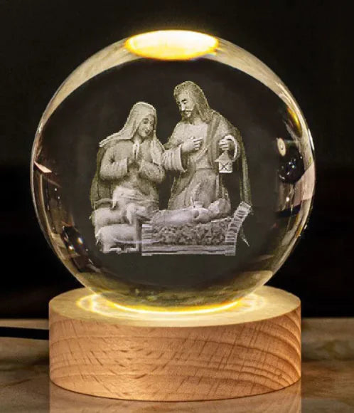 ⛪: Crystal Church Desk Ornament - Glowing Cross Spiritual Decor