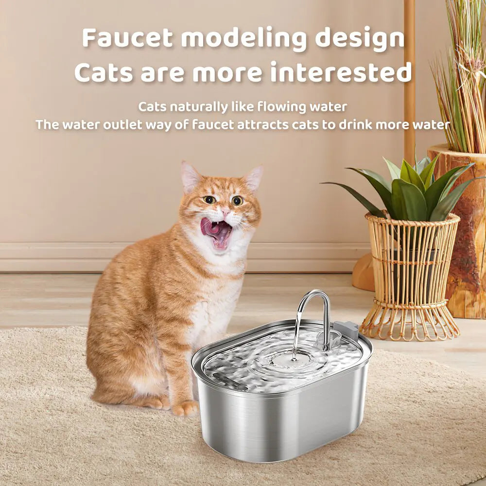 💧: Cat Water Dispenser Stainless Steel - Premium Hydration Station