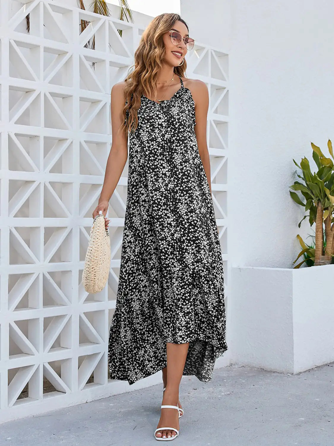 👗: Ditsy Dress - Elegant Floral Print Summer Maxi