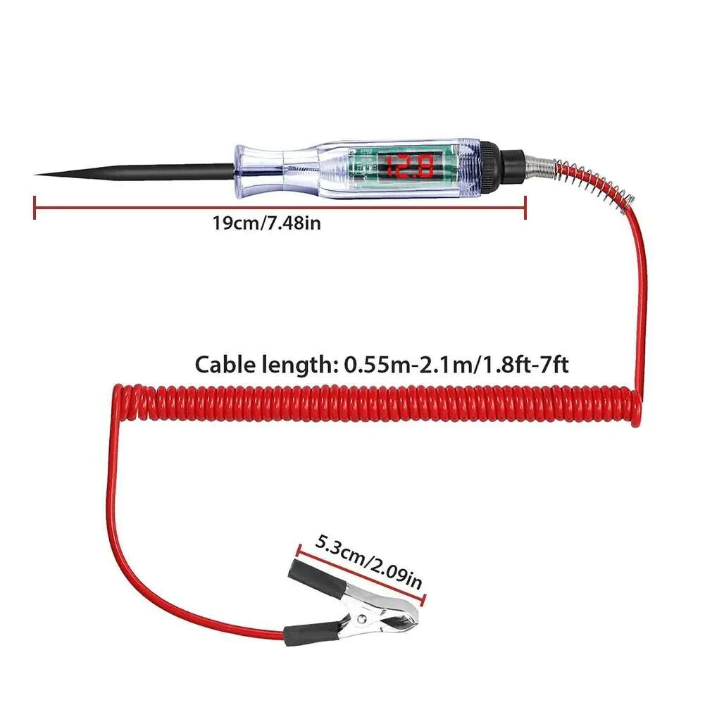 ⚡ Digital Electric Voltage Circuit Tester - Automotive Test Light 6-24V