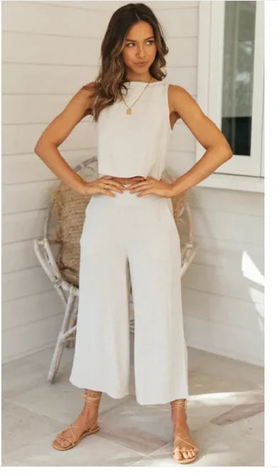 🏠: Women's Casual Home Wear Suit - Cozy Cotton Blend Loungewear Set