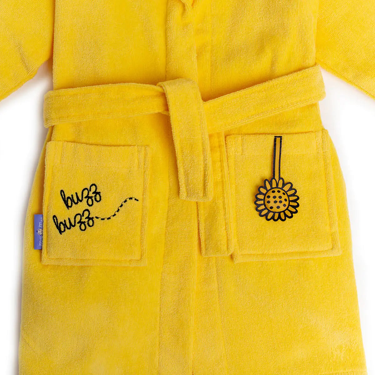 π: Milk&Moo Buzzy Bee Velvet Hooded Bathrobe - Luxurious Kids Robe