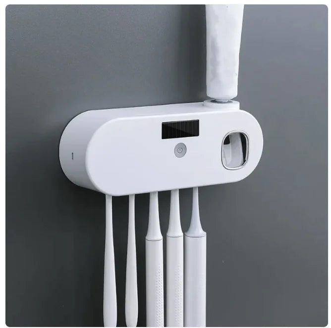 🦷 UV Clean USB Smart Toothbrush Holder & Cup Set - Hygienic Bathroom Organizer