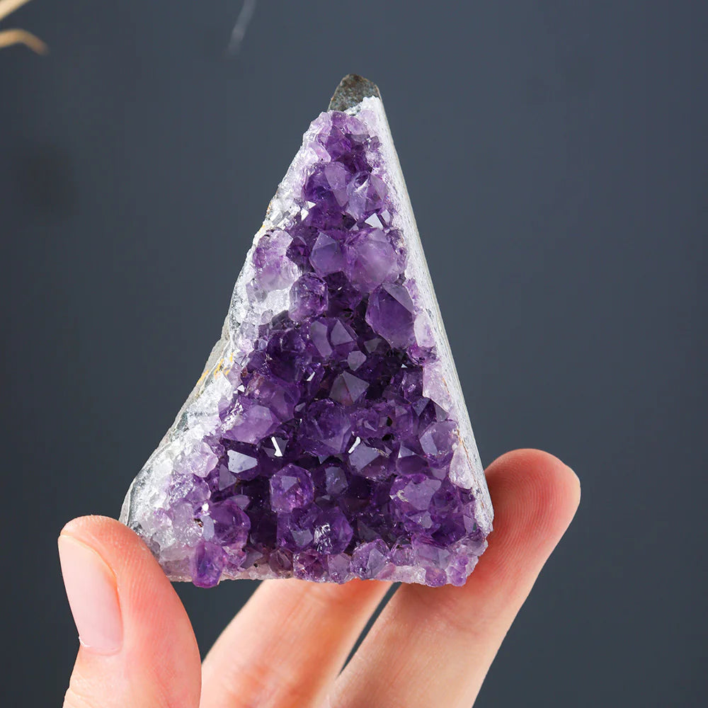 💜: Natural Amethyst Cluster Decoration - Genuine Purple Crystal Display