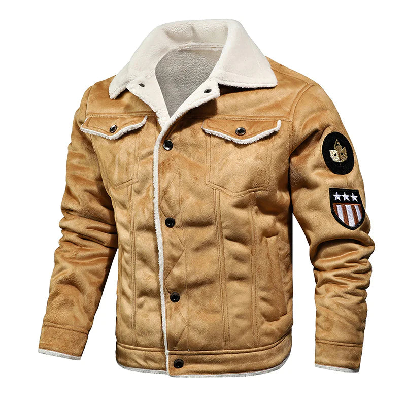 🧥: Single-Breasted Lapel Coat with Faux Fur Trim - Luxury Winter Style