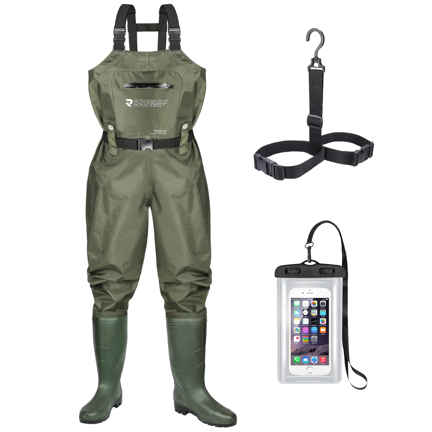 🥾: Probite Fishing Chest Waders - Waterproof Lightweight 2-Ply Nylon with Boots