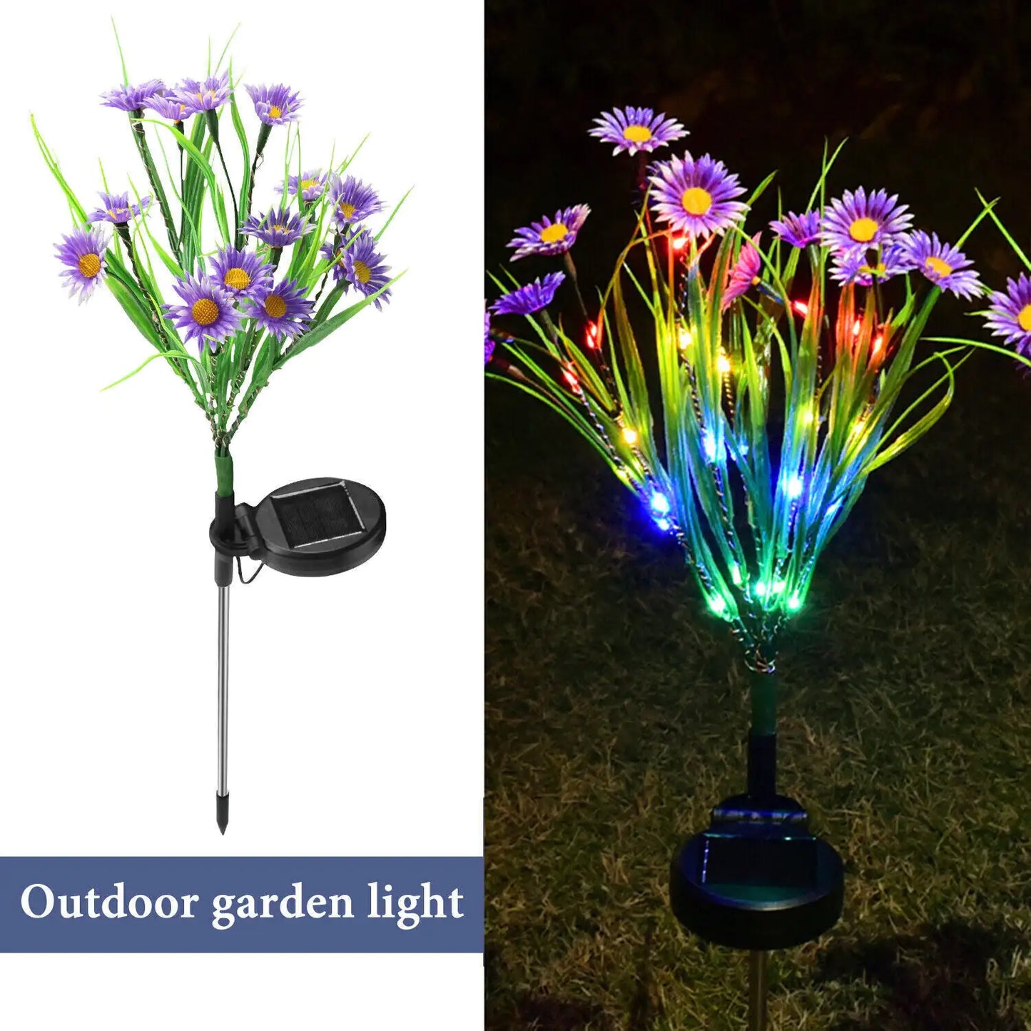 ๐ธ Solar Garden Lights LED Flower Stake - Waterproof Outdoor Patio Decor