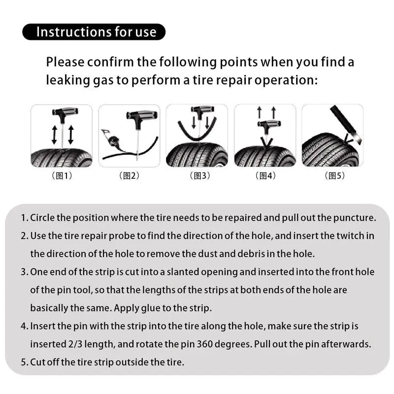 π§ 68-Piece Tire Repair Kit - DIY Flat Tire Fix for Car Truck Motorcycle