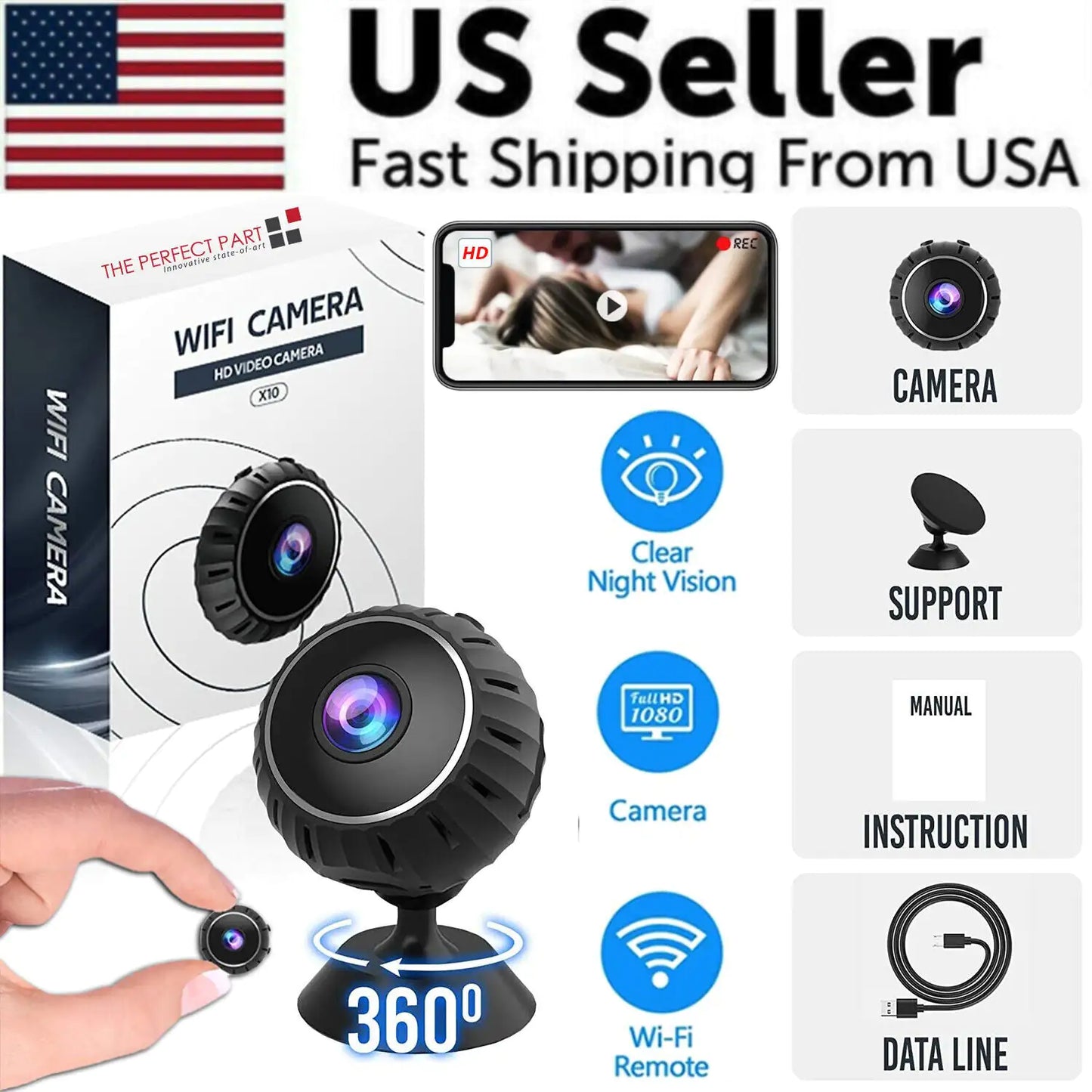 πΆ Mini Hidden Spy Nanny Camera - Wireless WiFi Home Security HD 1080P DVR