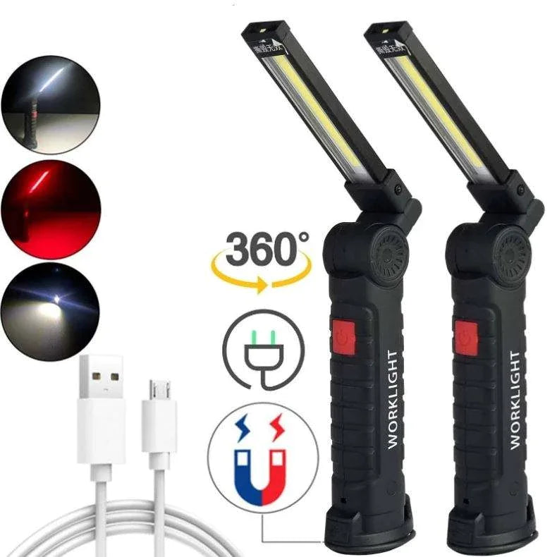 π¦ Rechargeable LED COB Work Light - Magnetic Base Mechanic Flashlight