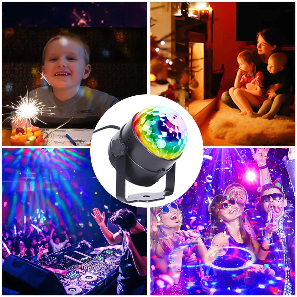 ๐บ: Disco Party Lights Strobe LED DJ Ball - Sound Activated Dance Lamp