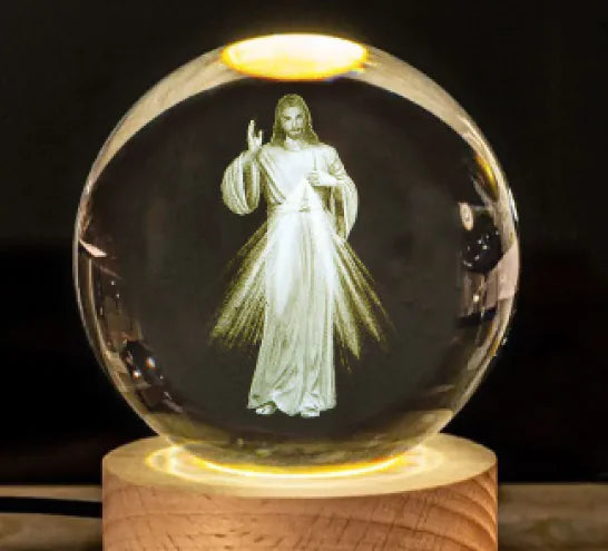 ⛪: Crystal Church Desk Ornament - Glowing Cross Spiritual Decor