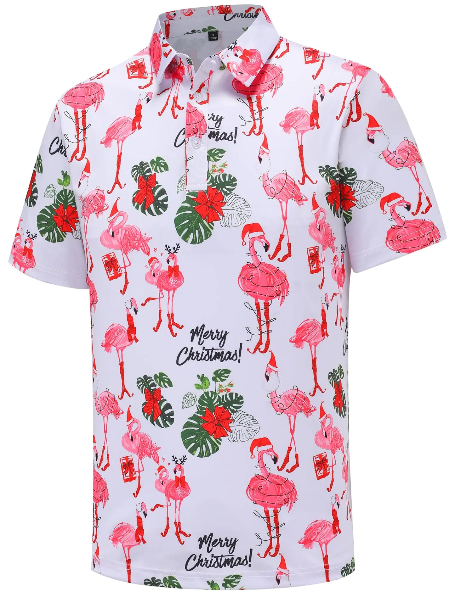 ποΈ Christmas Golf Polo Shirt for Men - Funny Holiday Vacation Polo