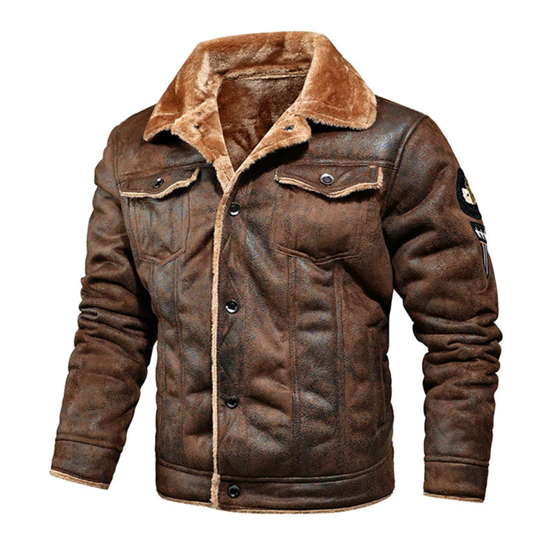 🧥: Single-Breasted Lapel Coat with Faux Fur Trim - Luxury Winter Style