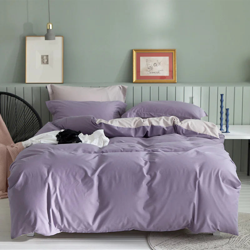 🛏️: Brushed Cotton 4-Piece Fleece Set - Premium Soft Bedding Collection