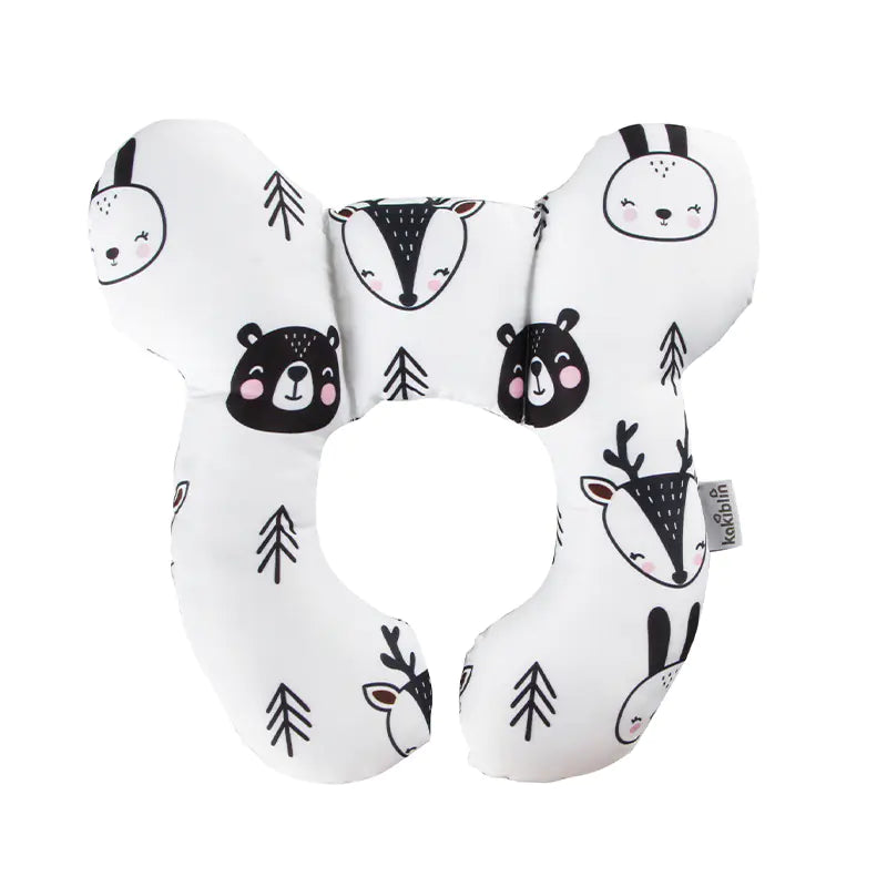 🍼 Cartoon Baby U-Shape Neck Pillow - Soft Travel Support with Adorable Designs