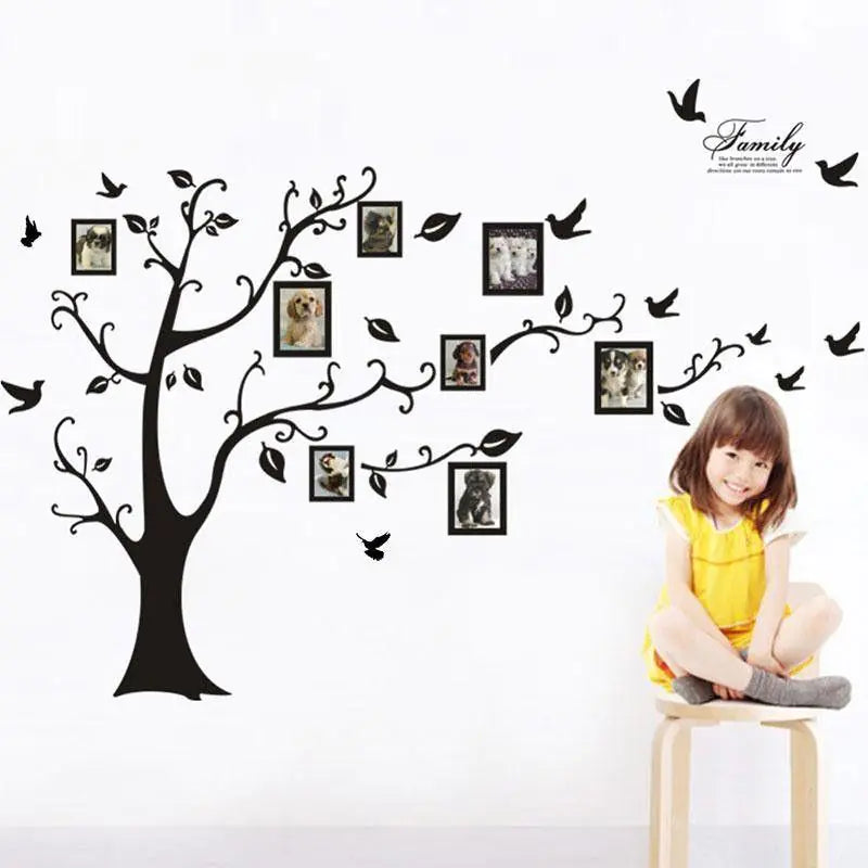 π³ Family Tree Wall Art Sticker - Customizable Home Decor